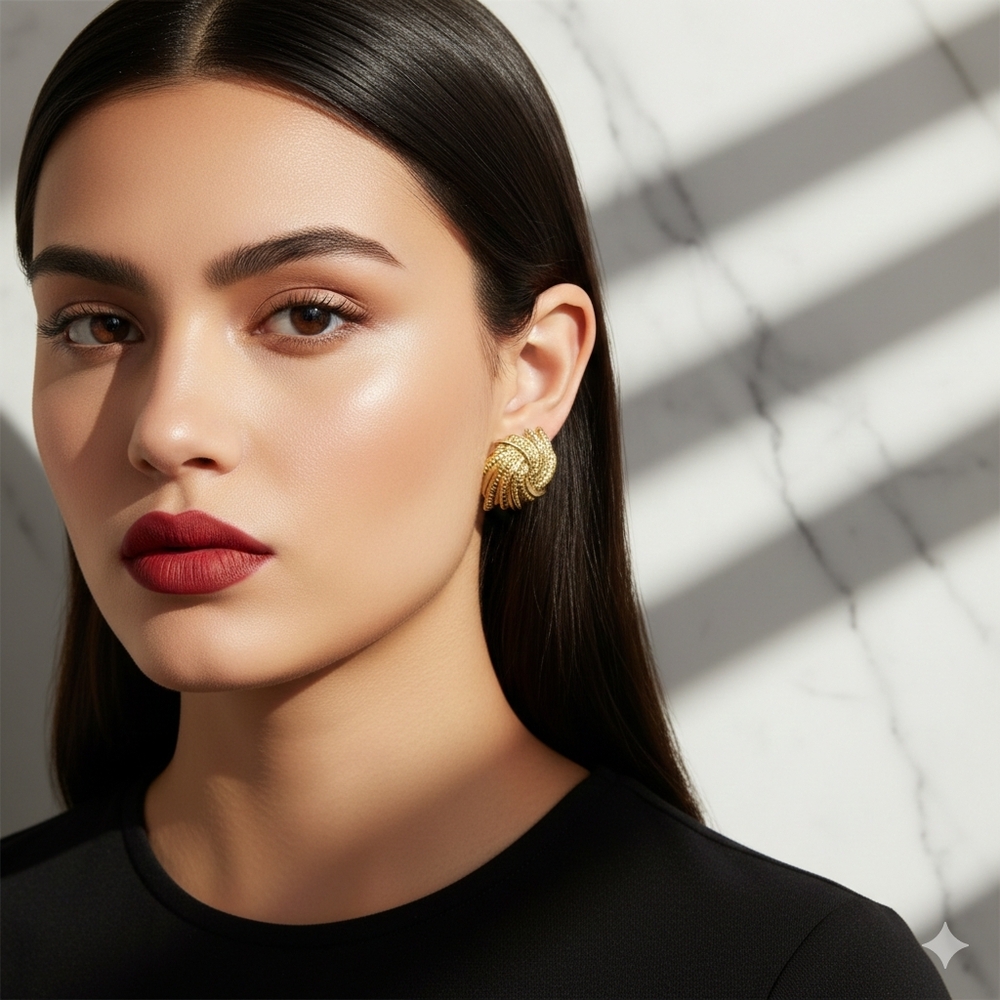 Elegant Gold Women's Earrings